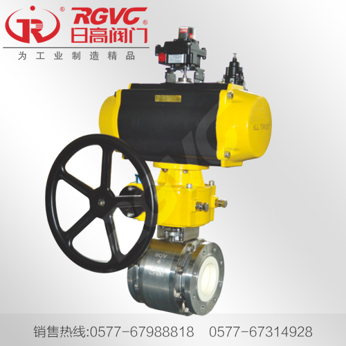 Q641TC气动带手动陶瓷球...